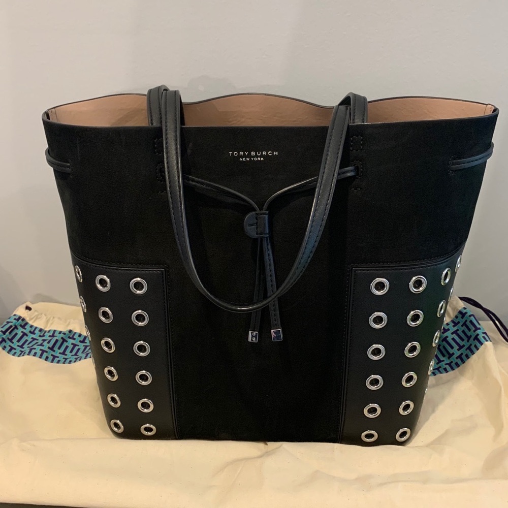 Tory Burch Block-T Grommet Tote